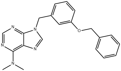 9-(3-(Benzyloxy)benzyl)-N,N-dimethyl-9H-purin-6-amine 구조식 이미지