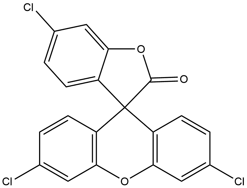 Spiro[benzofuran-3(2H),9'-[9H]xanthen]-2-one, 3',6,6'-trichloro- 구조식 이미지