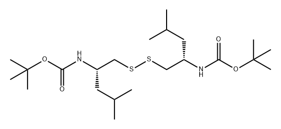 11-Oxa-5,6-dithia-2,9-diazatridecanoic acid, 12,12-dimethyl-3,8-bis(2-methylpropyl)-10-oxo-, 1,1-dimethylethyl ester, (3S,8S)- Structure