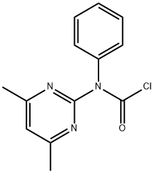 N-(4,6-dimethylpyrimidin-2-yl)-N-phenylcarbamoyl chloride Structure