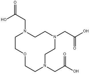 1-Oxa-4,7,10-triazacyclododecane-4,7,10-trisacetic acid 구조식 이미지