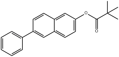 Propanoic acid, 2,2-dimethyl-, 6-phenyl-2-naphthalenyl ester Structure