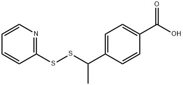 Benzoic acid, 4-[1-(2-pyridinyldithio)ethyl]- Structure