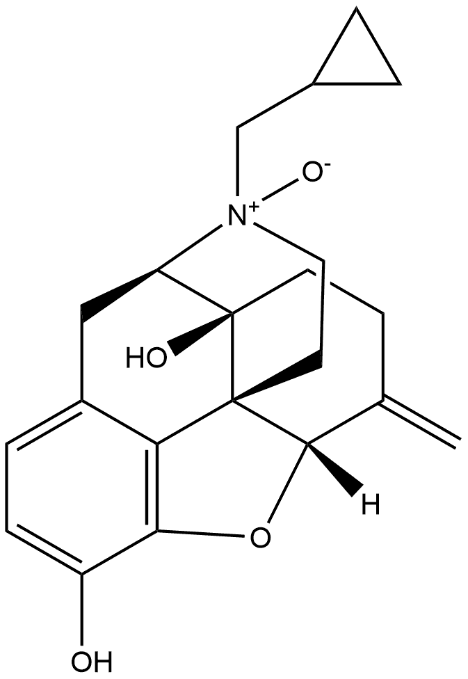 Morphinan-3,14-diol, 17-(cyclopropylmethyl)-4,5-epoxy-6-methylene-, 17-oxide, (5α)- Structure