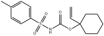 Carbamic acid, [(4-methylphenyl)sulfonyl]-, 1-ethenylcyclohexyl ester (9CI) 구조식 이미지