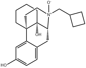 Morphinan-3,14-diol, 17-(cyclobutylmethyl)-, 17-oxide (9CI) Structure