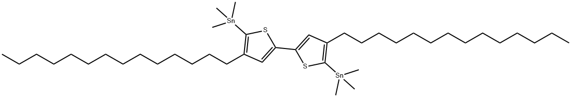 Stannane, 1,1'-(4,4'-ditetradecyl[2,2'-bithiophene]-5,5'-diyl)bis[1,1,1-trimethyl- Structure