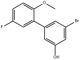 3-Bromo-5-(5-fluoro-2-methoxyphenyl)phenol Structure