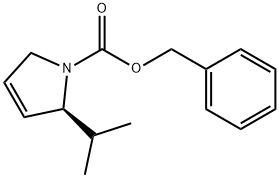 1H-Pyrrole-1-carboxylic acid, 2,5-dihydro-2-(1-methylethyl)-, phenylmethyl ester, (2S)- 구조식 이미지