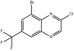 8-Bromo-2-chloro-6-(trifluoromethyl)quinoxaline 구조식 이미지