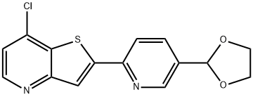 Thieno[3,2-b]pyridine, 7-chloro-2-[5-(1,3-dioxolan-2-yl)-2-pyridinyl]- Structure