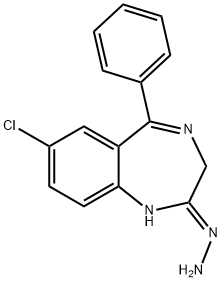 2H-1,4-Benzodiazepin-2-one, 7-chloro-1,3-dihydro-5-phenyl-, hydrazone, (Z)- (9CI) Structure