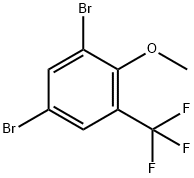 1,5-Dibromo-2-methoxy-3-(trifluoromethyl)benzene Structure