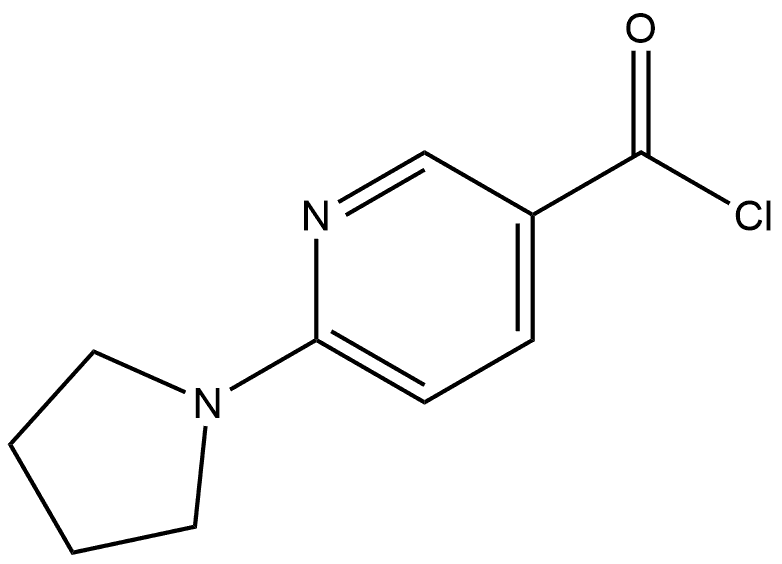 6-(1-Pyrrolidinyl)-3-pyridinecarbonyl chloride Structure