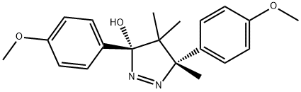 3H-Pyrazol-3-ol, 4,5-dihydro-3,5-bis(4-methoxyphenyl)-4,4,5-trimethyl-, trans- (9CI) Structure