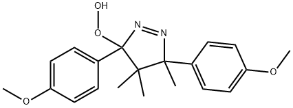 3H-Pyrazole, 4,5-dihydro-3-hydroperoxy-3,5-bis(4-methoxyphenyl)-4,4,5-trimethyl- Structure