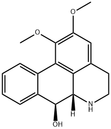 4H-Dibenzo[de,g]quinolin-7-ol, 5,6,6a,7-tetrahydro-1,2-dimethoxy-, (6aS-cis)- (9CI) Structure