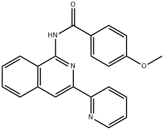 Benzamide, 4-methoxy-N-[3-(2-pyridinyl)-1-isoquinolinyl]- 구조식 이미지