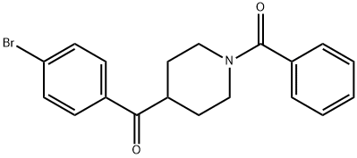 Methanone, (1-benzoyl-4-piperidinyl)(4-bromophenyl)- Structure