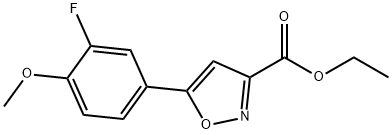 3-Isoxazolecarboxylic acid, 5-(3-fluoro-4-methoxyphenyl)-, ethyl ester Structure