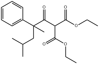 Propanedioic acid, 2-(2,4-dimethyl-1-oxo-2-phenylpentyl)-, 1,3-diethyl ester Structure