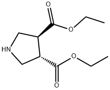 3,4-Pyrrolidinedicarboxylic acid, 3,4-diethyl ester, (3S,4S)- Structure