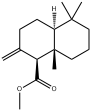 1-Naphthalenecarboxylic acid, decahydro-5,5,8a-trimethyl-2-methylene-, methyl ester, (1S,4aS,8aS)- Structure