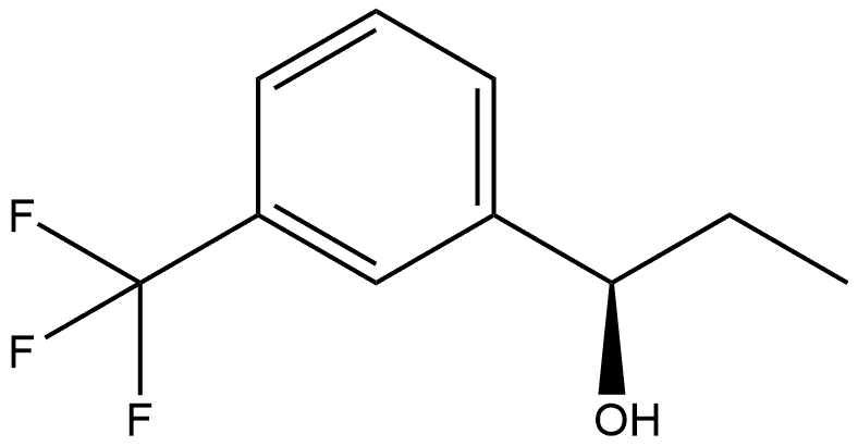Benzenemethanol, α-ethyl-3-(trifluoromethyl)-, (αR)- Structure