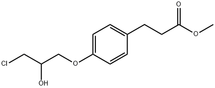 Benzenepropanoic acid, 4-(3-chloro-2-hydroxypropoxy)-, methyl ester Structure