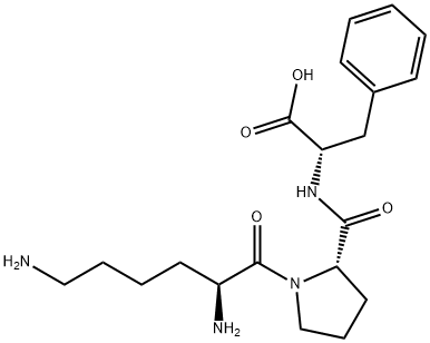 (S)-2-((S)-1-((S)-2,6-Diaminohexanoyl)pyrrolidine-2-carboxamido)-3-phenylpropanoic acid Structure