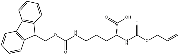 N5-Fmoc-N2-Alloc-D-ornithine Structure