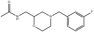 Acetamide, N-[[4-[(3-fluorophenyl)methyl]-2-morpholinyl]methyl]- Structure