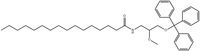 Hexadecanamide, N-[2-methoxy-3-(triphenylmethoxy)propyl]- 구조식 이미지