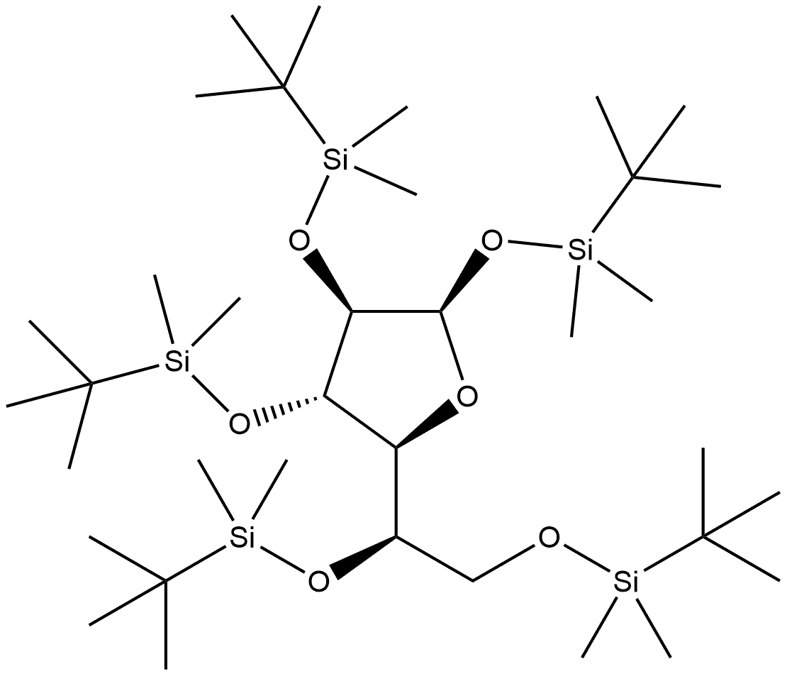 1,2,3,5,6-Penta-O-tert-butyldimethylsilyl-α-D-galactofuranose Structure