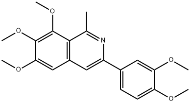 3-(3,4-Dimethoxyphenyl)-6,7,8-trimethoxy-1-methylisoquinoline 구조식 이미지