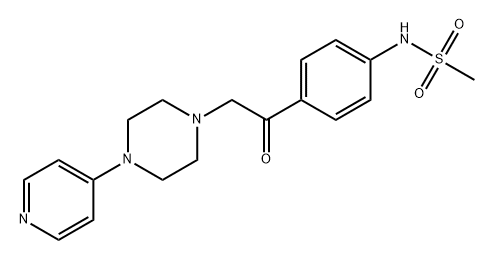 Methanesulfonamide, N-[4-[2-[4-(4-pyridinyl)-1-piperazinyl]acetyl]phenyl]- Structure