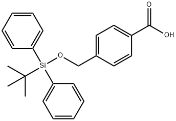 Benzoic acid, 4-[[[(1,1-dimethylethyl)diphenylsilyl]oxy]methyl]- 구조식 이미지