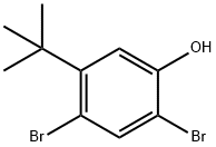 Phenol, 2,4-dibromo-5-(1,1-dimethylethyl)- Structure
