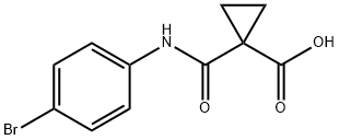 Cyclopropanecarboxylic acid, 1-[[(4-bromophenyl)amino]carbonyl]- Structure