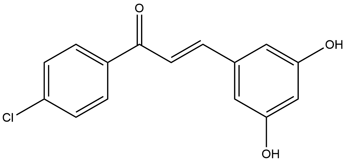 (2E)-1-(4-Chlorophenyl)-3-(3,5-dihydroxyphenyl)-2-propen-1-one Structure