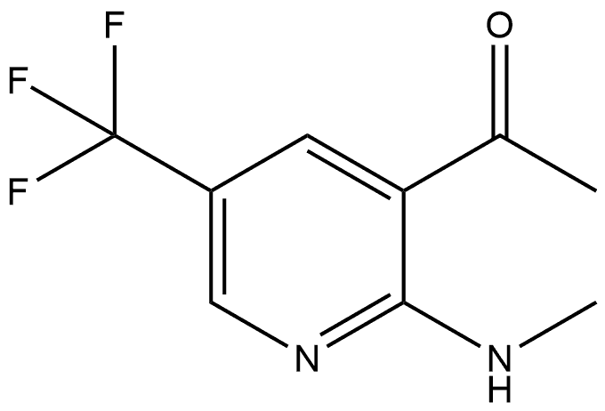 1-[2-(Methylamino)-5-(trifluoromethyl)-3-pyridinyl]ethanone Structure