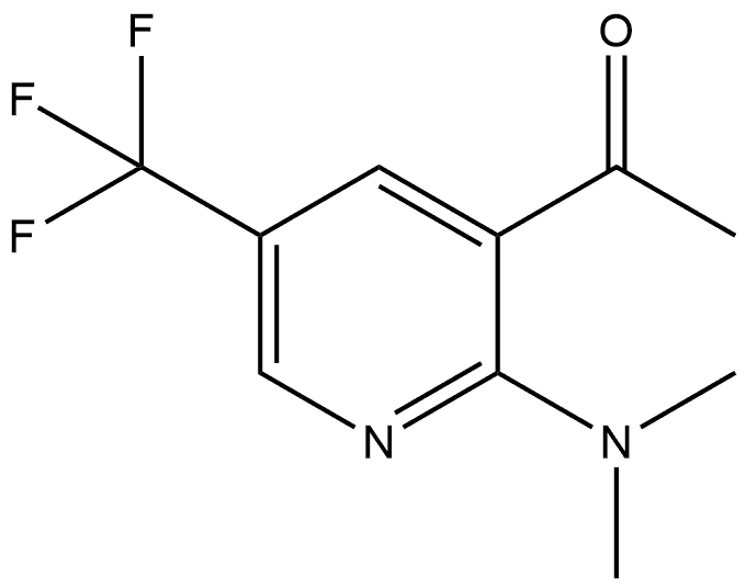 1-[2-(Dimethylamino)-5-(trifluoromethyl)-3-pyridinyl]ethanone Structure