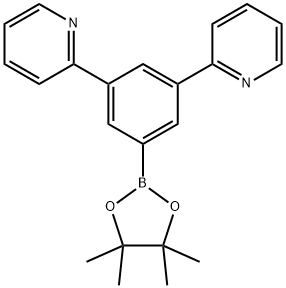 Pyridine, 2,2'-[5-(4,4,5,5-tetramethyl-1,3,2-dioxaborolan-2-yl)-1,3-phenylene]bis- Structure