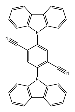 1,4-Benzenedicarbonitrile, 2,5-di-9H-carbazol-9-yl- Structure