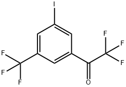 3'-Iodo-5'-(trifluoromethyl)-2,2,2-trifluoroacetophenone Structure