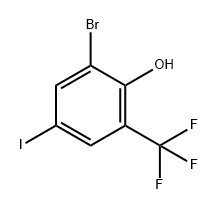 Phenol, 2-bromo-4-iodo-6-(trifluoromethyl)- Structure