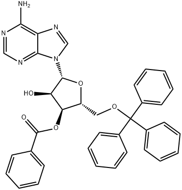 (2R,3S,4R,5R)-5-(6-Amino-9H-purin-9-yl)-4-hydroxy-2-((trityloxy)methyl)tetrahydrofuran-3-yl benzoate Structure