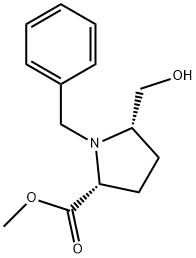 D-Proline, 5-(hydroxymethyl)-1-(phenylmethyl)-, methyl ester, cis- (9CI) 구조식 이미지