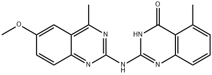 4(3H)-Quinazolinone, 2-[(6-methoxy-4-methyl-2-quinazolinyl)amino]-5-methyl- Structure