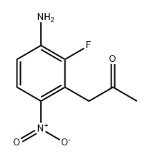 2-Propanone, 1-(3-amino-2-fluoro-6-nitrophenyl)- Structure